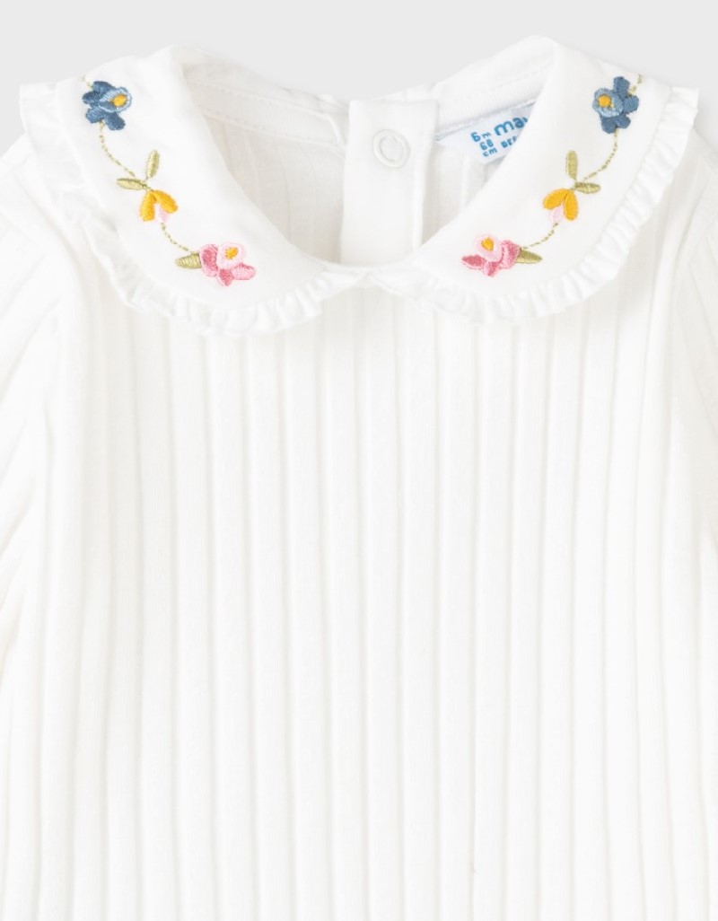 Natural L/S Embroidered Polo 