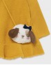 Mustard Shearling dress with handbag