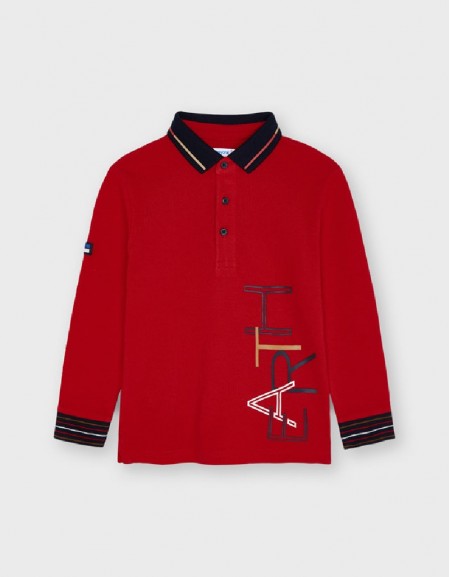 Red L/S Polo