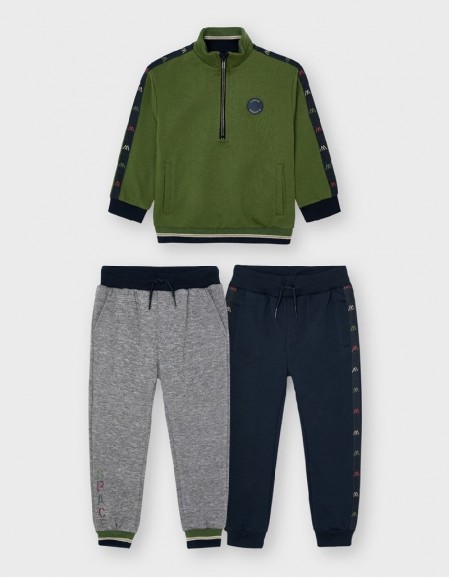 Hunt Green 2Pc Pullover Tracksuit W/Hood