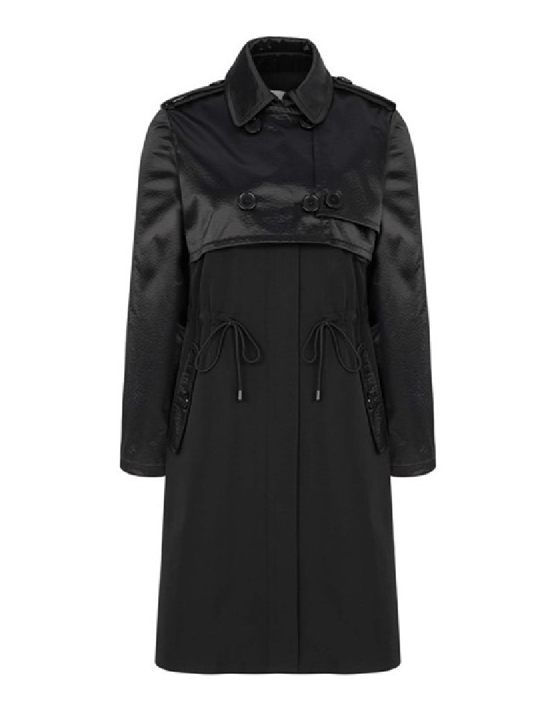 Buy Black Fabric Mix Trench Coat online from Ipekyol at Thyabna, Kuwait.