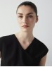 Black Pleated And Flounce Mini Dress