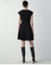 Black Pleated And Flounce Mini Dress
