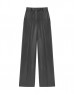 Black Shiny Textured Wide Leg Fit Trousers