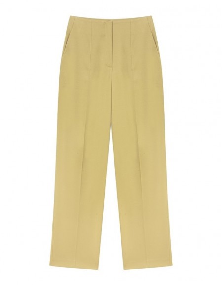 Beige Carrot Fit Pocket Detailed Trousers