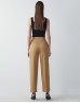 Beige Carrot Fit Pocket Detailed Trousers