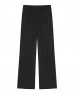 Black Textured Wide Leg Fit Trousers