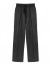Black Elastic Waist Casual Fit Trousers