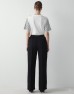 Black Satin Detailed Waist Elastic Trousers