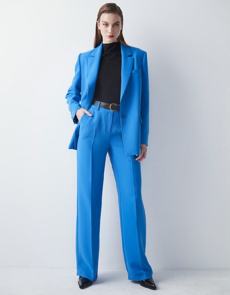 Blue Fleto Pocket Detailed Blazer