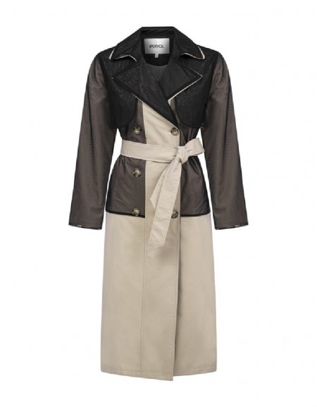Natural Two Piece Look Trench Coat