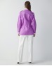Cyclamen Waist Accented Stand Collar Coat