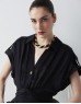 Black Low Back Draped Jumpsuit