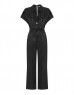 Black Low Back Draped Jumpsuit