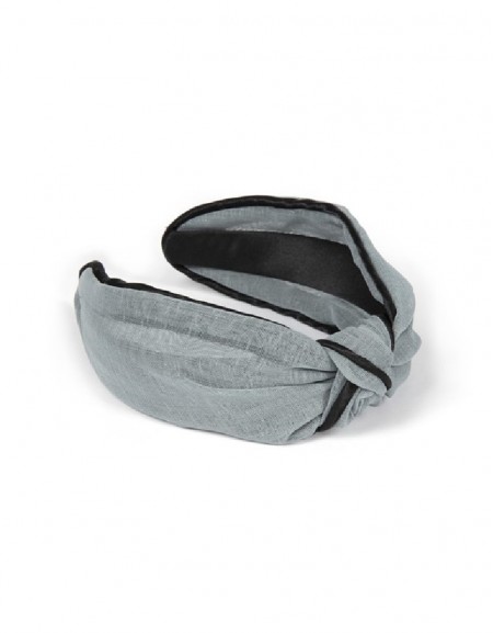 Pewter Contrast Tie Hair Accessory