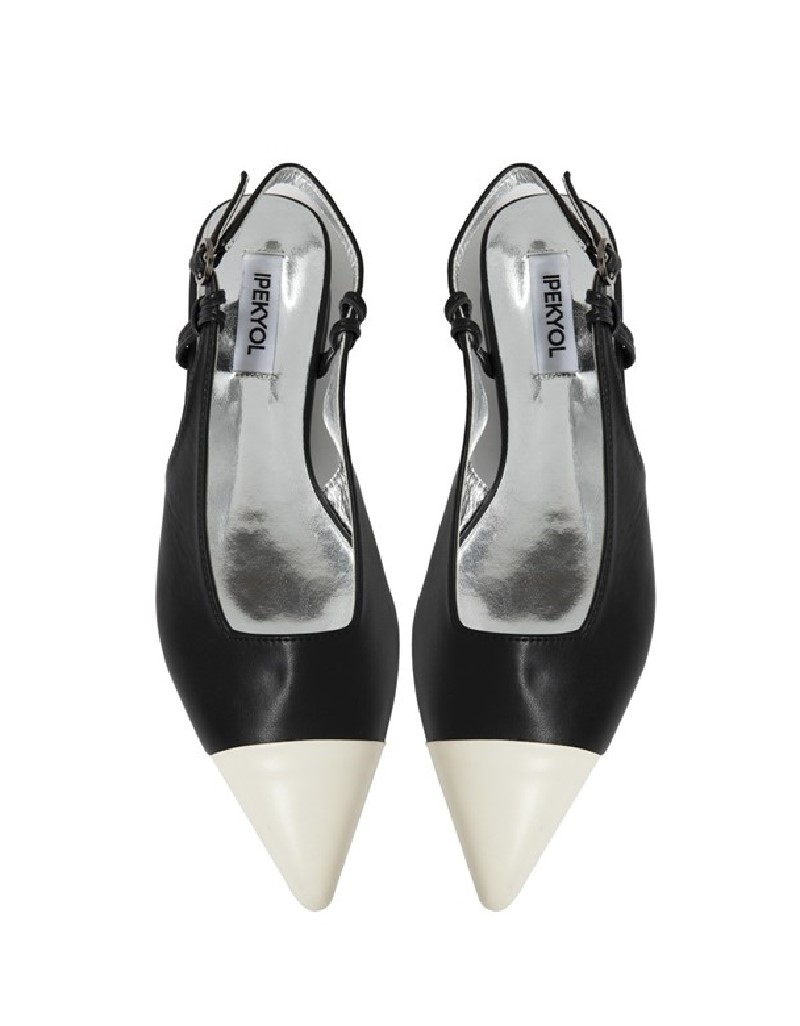 Black Contrast Colored Back Tape Flats