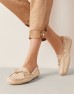 Beige Ribbon Detailed Classic Loafer