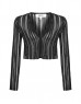 Black Transparent Crop Knitwear