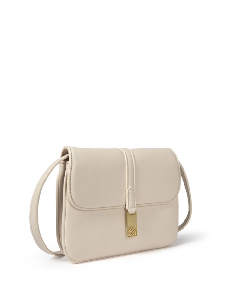 Beige Monogram Buckle Bag