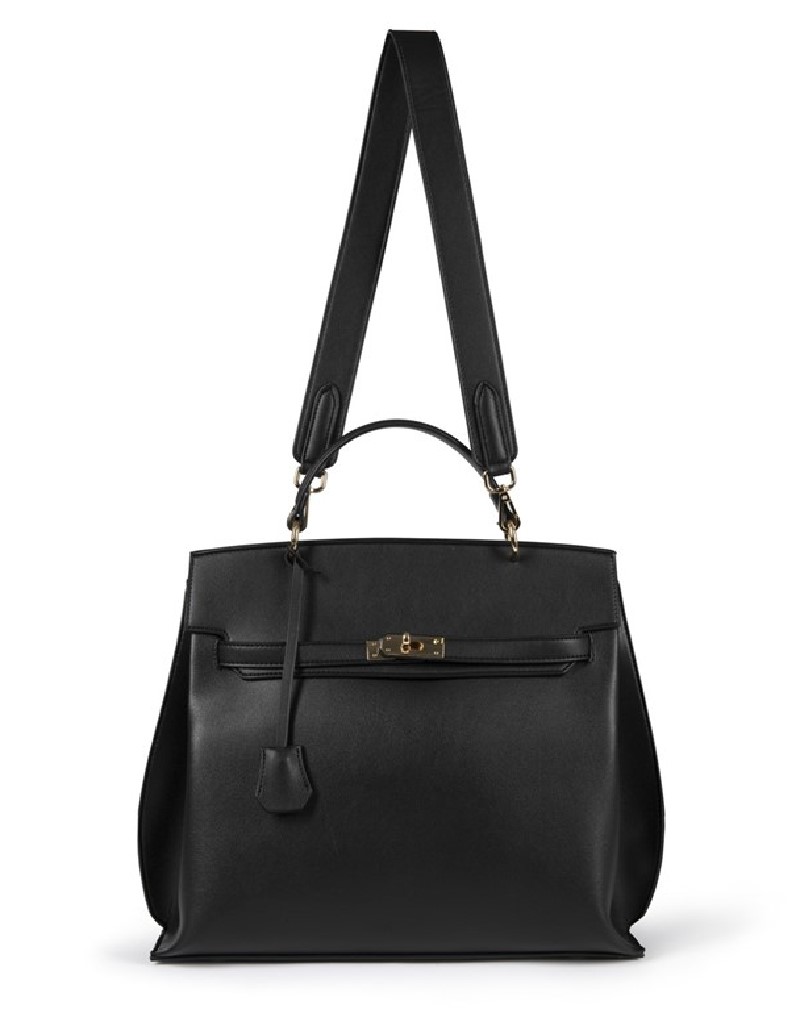 Black Leather Look Handbag