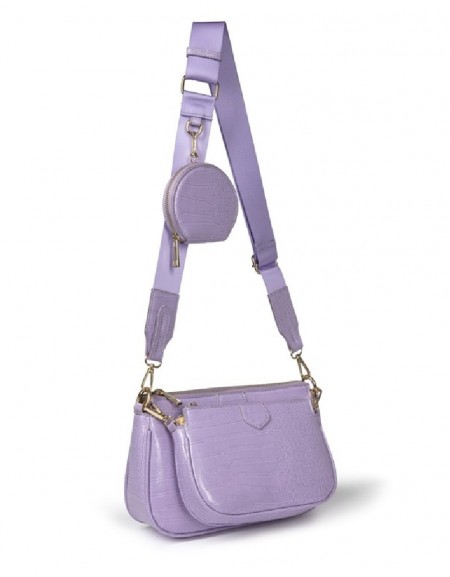 Lilac Two Piece Crossbody Bag
