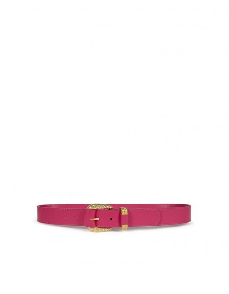 Pink Metal Buckle Detailed Belt