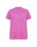 D.Pink High Collar Basic T-Shirt