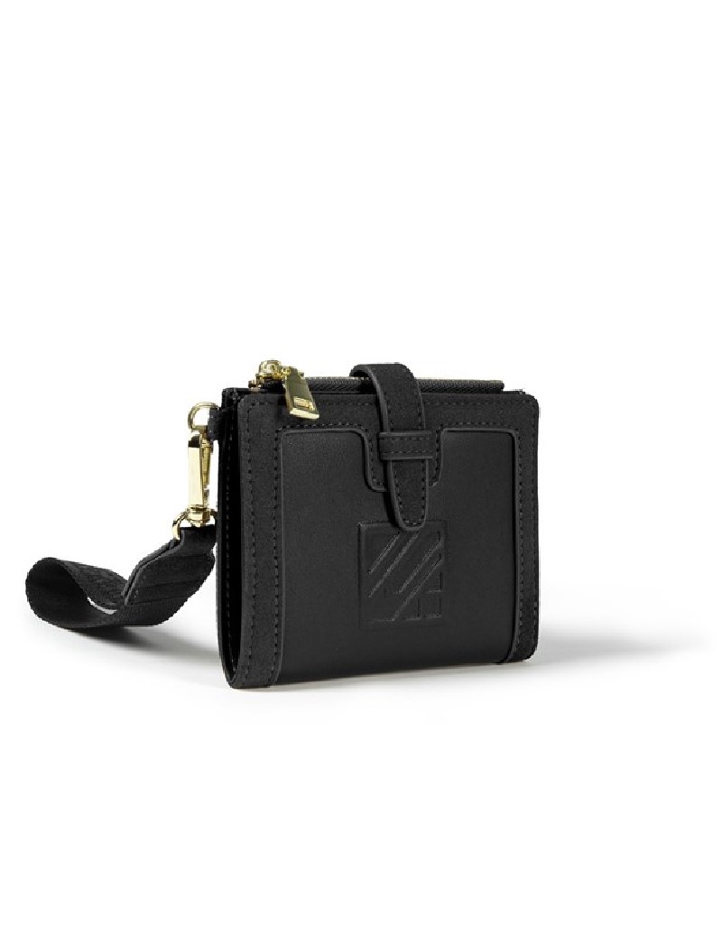 Black Monogram Pattern Wallet