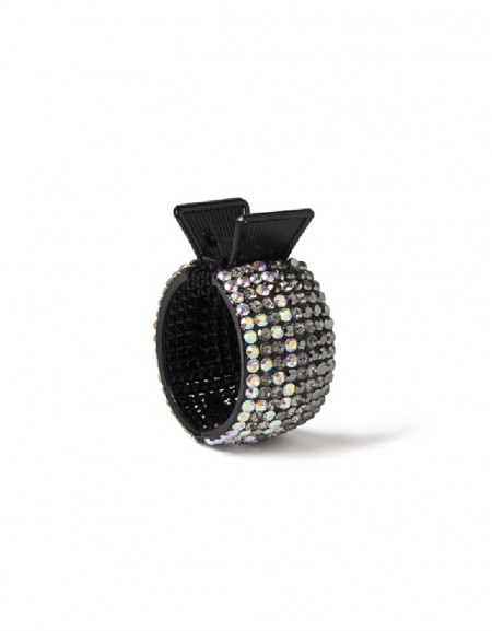 Black Mixed Crystal Stone Hair Accessory