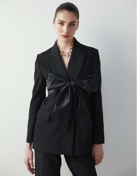 Black Blazer With Bind Bustier