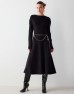 Black Chain Accessory Knitwear Dress