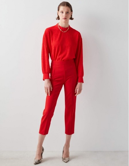 Red  Slim Fit Trousers