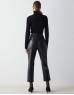 Black Leather Look Trousers