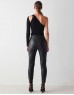 Black Leather Look Skinny Fit Trousers