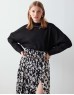 Black Flower Pattern Skirt