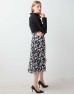 Black Flower Pattern Skirt