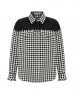 Black Crowbar Pattern Shirt Jacket