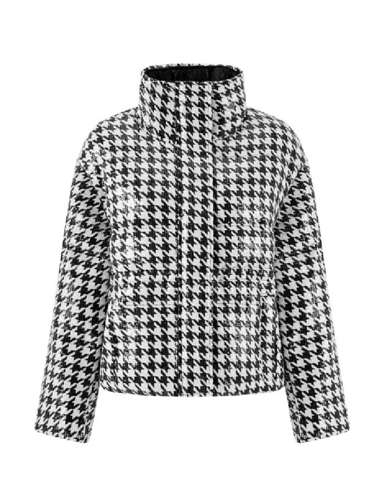 Black Crowbar Pattern Sequined Coat