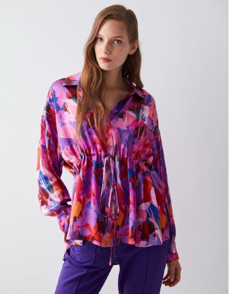 Lilac Abstract Pattern Shirt