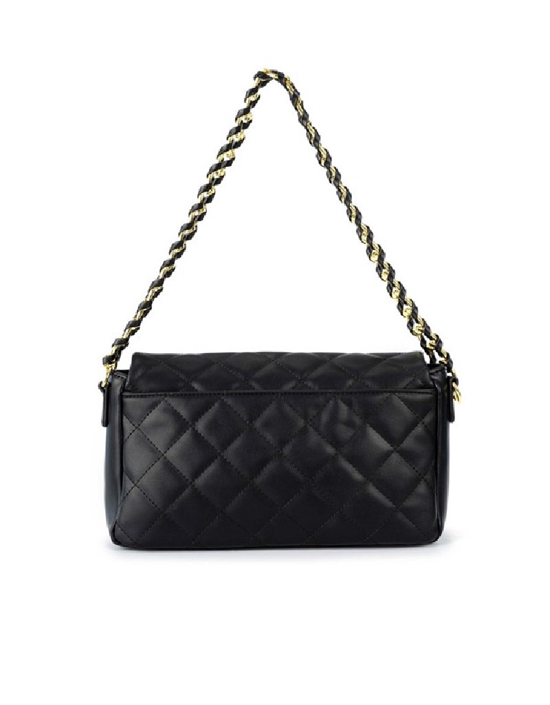 Black  Chain Strap Quilted Bag