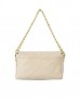 Beige  Chain Strap Quilted Bag