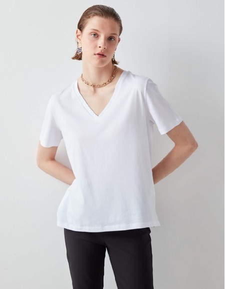 Off White Casual Tops