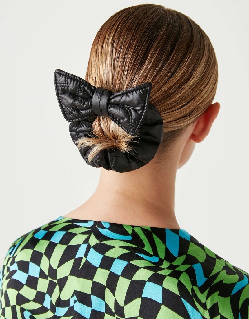 Black Quilted Hair Accessory