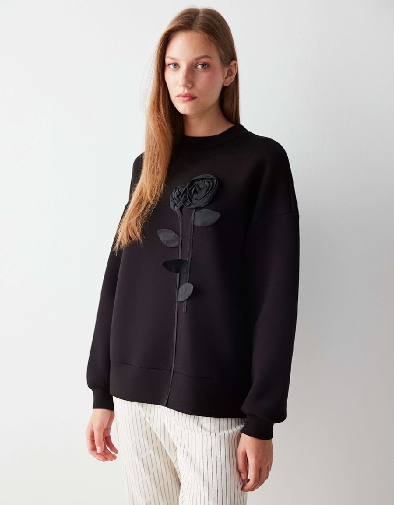 Black 3D Accessory Sweatshirt