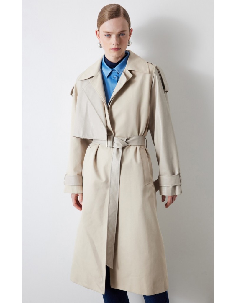 Buy Two Piece Look Trench Coat online from Ipekyol at Thyabna, Kuwait.