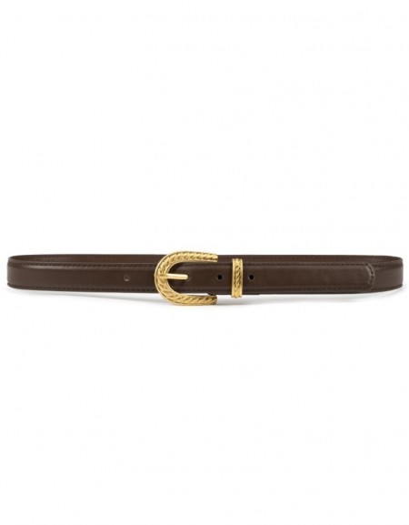 Belt With Metal Buckle