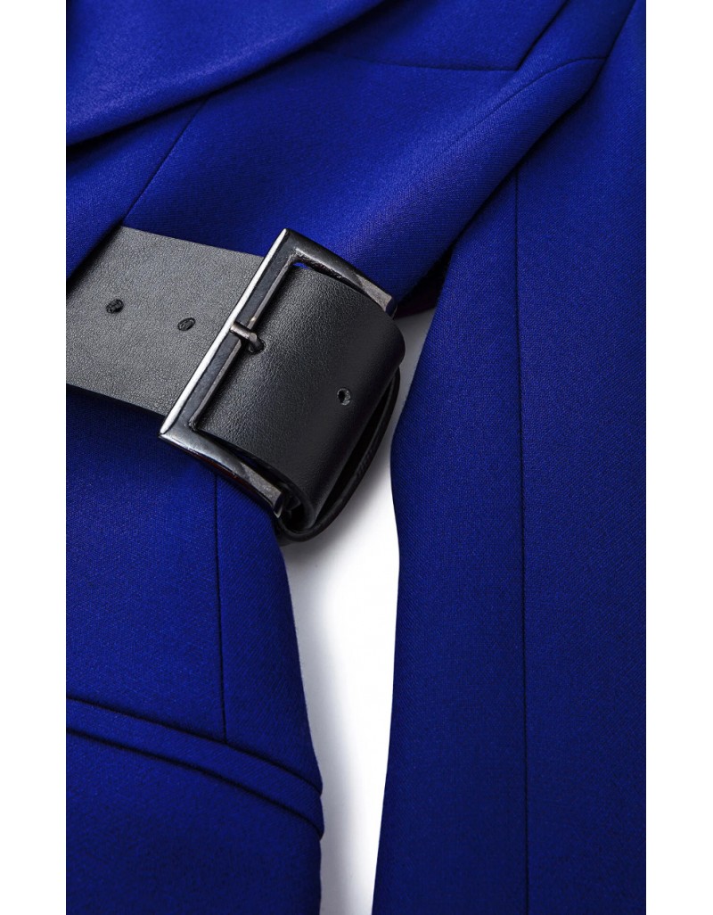 Belted Double-Breasted Blazer