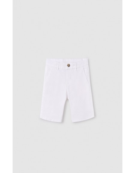 White Basic Chino Shorts