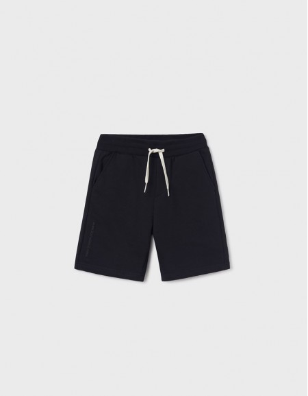 Black Basic fleece shorts