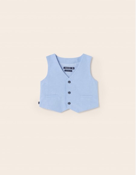 Lightblue Dressy linen vest